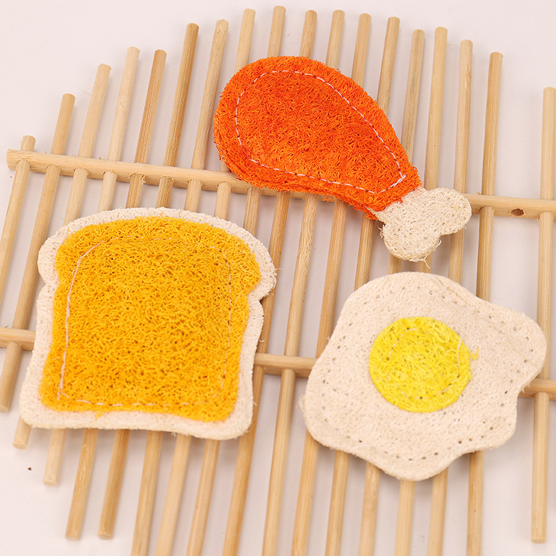 Natural Loofah Cat Toys Catnip Teeth Cleaning Toy