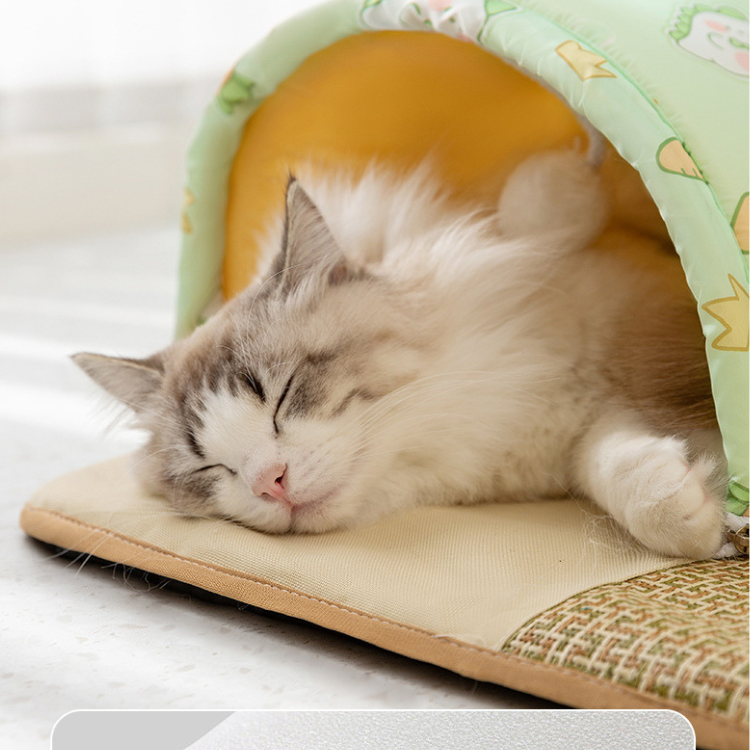 Double-opening Cat Tunnel Scratcher Bed