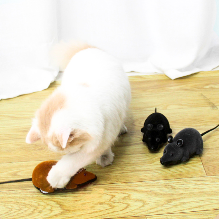 Pull String Mouse Fluffy Pull String Vibrating Mouse Toy For Cats -  Interactive Plush Mice With Moving Action Jouet Chat