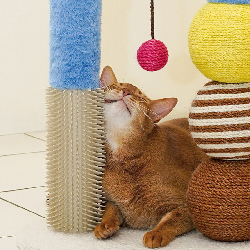 Cat Scratching Post with Playful Toy Ball