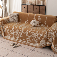 Anti-Scratch Warm Cream Boho Couch Cover Protective Slipcover for Sofa