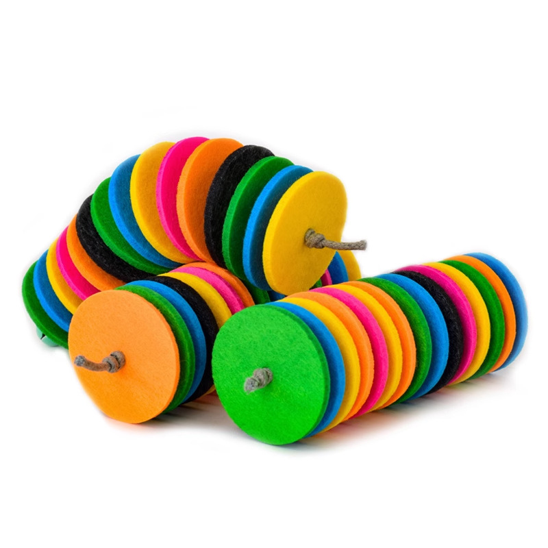 Colorful Stacked Felt Cat Chew Toy (3-Pack)
