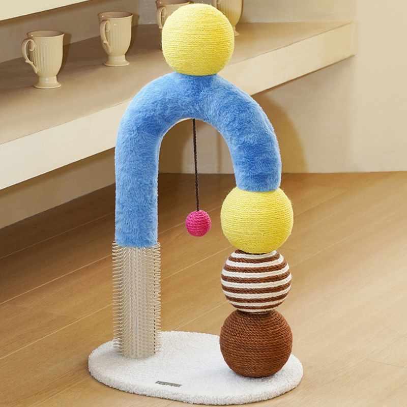 Cat Scratching Post with Playful Toy Ball