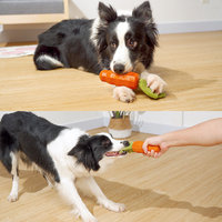 Giocattoli per cani in gomma con suono di carta increspata e carota