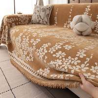 Anti-Scratch Warm Cream Boho Couch Cover Protective Slipcover for Sofa