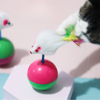 Cat Tumbler Toys With Mouse Feather