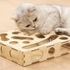 Caja de laberinto de madera, juguetes de bolas para gatos