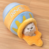 Autumn Winter Pet hHoney Jar Covered Cat Bed