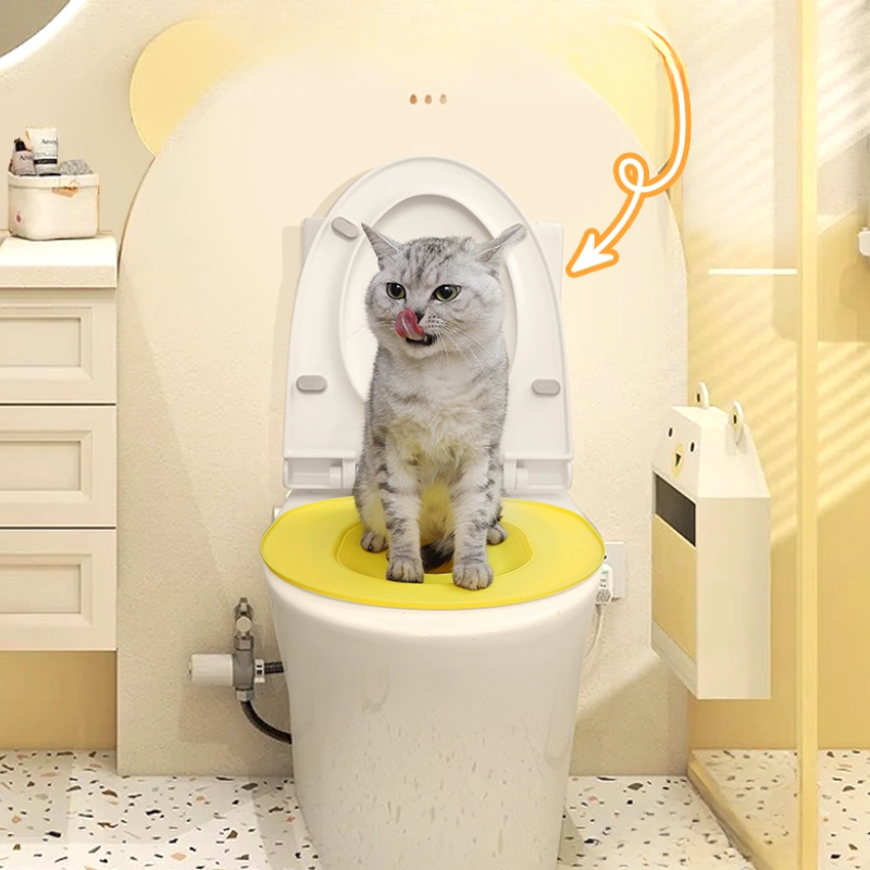 Cat Toilet Seat Training Kit Teach Cat to Use Toilet