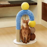 Cat Scratching Post with Playful Toy Ball