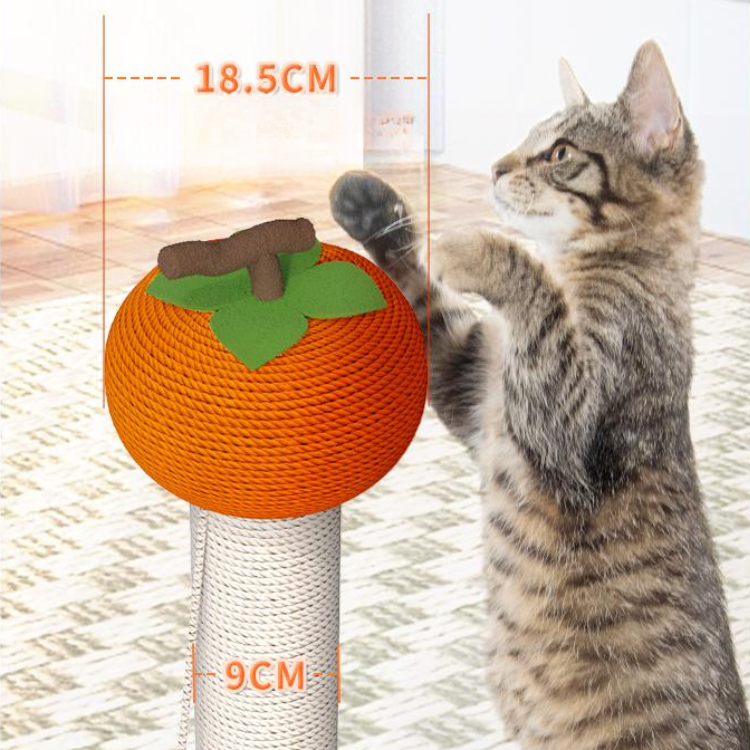 Persimmon-Themed Interactive Cat Scratching Post Toys