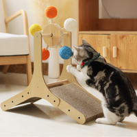 Brinquedos interativos para arranhar gatos com roda gigante