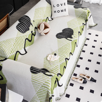 Modern Abstract Geometric Sofa Cover Chenille Couch Protector