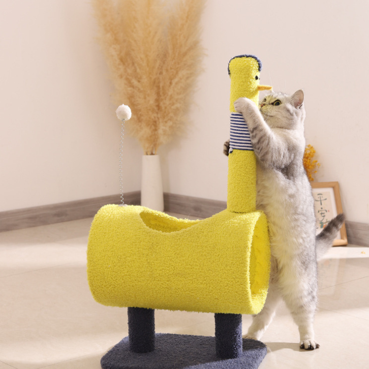 Cat Scratching Post With Cozy Hideout