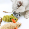 Giocattoli a bastoncino di erba gatta con topolino di peluche