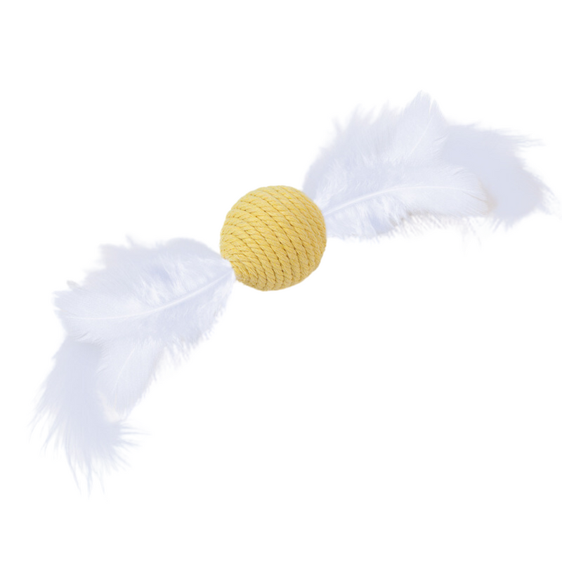 Interactive Cat Rope Feather Toys With Sound