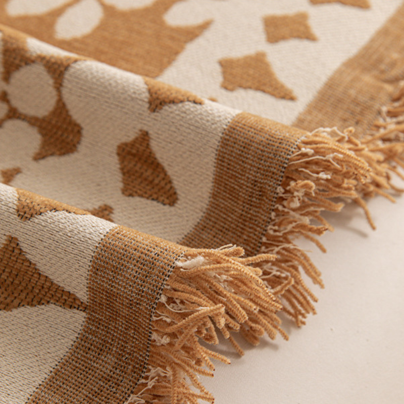 Anti-Scratch Warm Cream Boho Couch Cover Protective Slipcover for Sofa