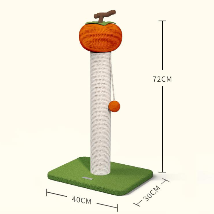 Persimmon-Themed Interactive Cat Scratching Post Toys