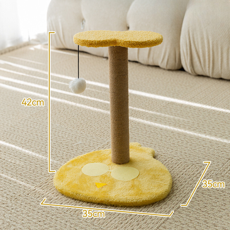 Adorable Compact Cat Scratching Post Toy