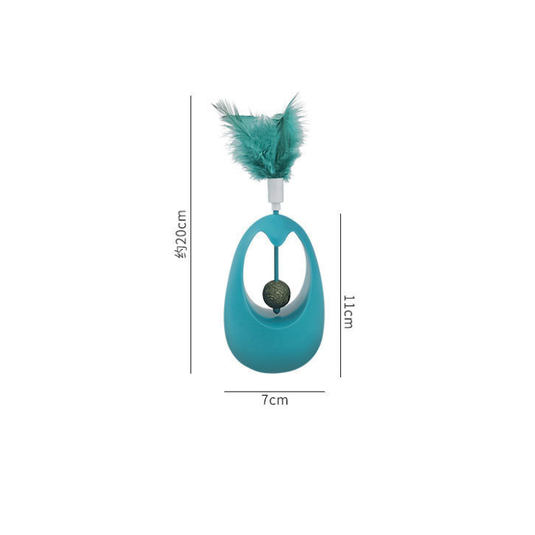 Catnip Ball Tumbler Toys With Feather