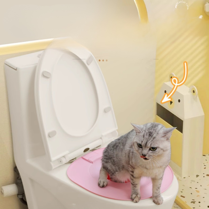 Cat Toilet Seat Training Kit Teach Cat to Use Toilet