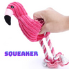 Squeaker Plush Dog Toys Flamingo