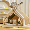 Cat Scratching Board Covered Tent House Bed