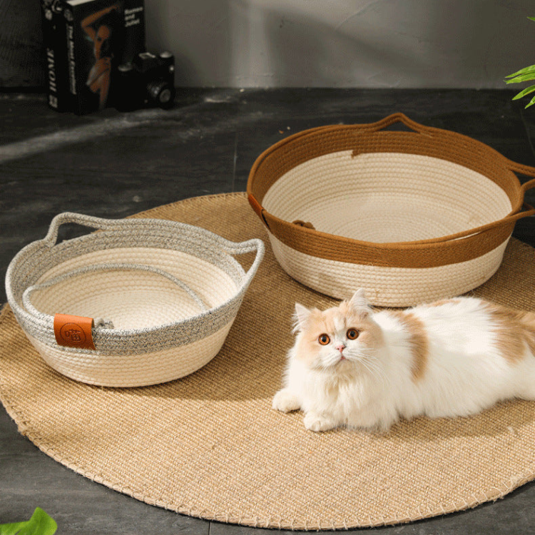 Woven Cat Bed Cotton Rope Bed Mat