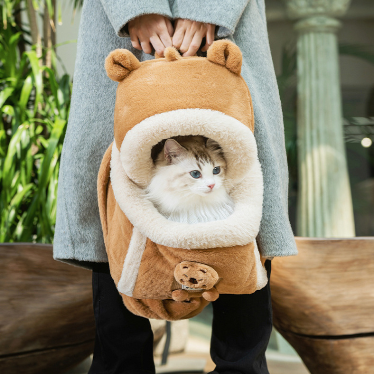 Winter Warm Pocket Backpack Cats Travel Carrier