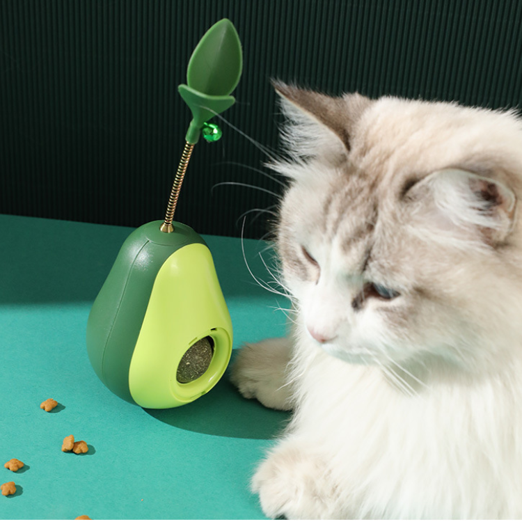 Avacado Tumbler Spielzeug zum Lecken von Leckerlis mit Katzenminze