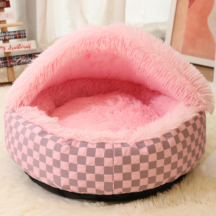 Winter Warm Pet Semi-Enclosed Cat  Bed