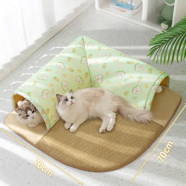 Double-opening Cat Tunnel Scratcher Bed