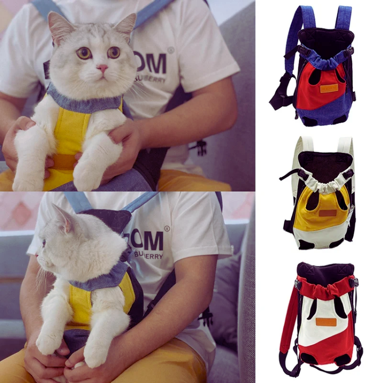 Sac à dos pour chat, sac de transport en toile pour animaux de compagnie