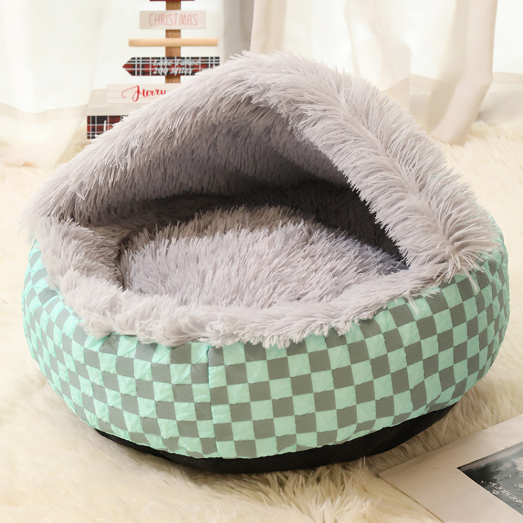 Winter Warm Pet Semi-Enclosed Cat  Bed