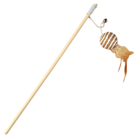 Interactive Cat Teaser Wand With Bell And Feather Toy