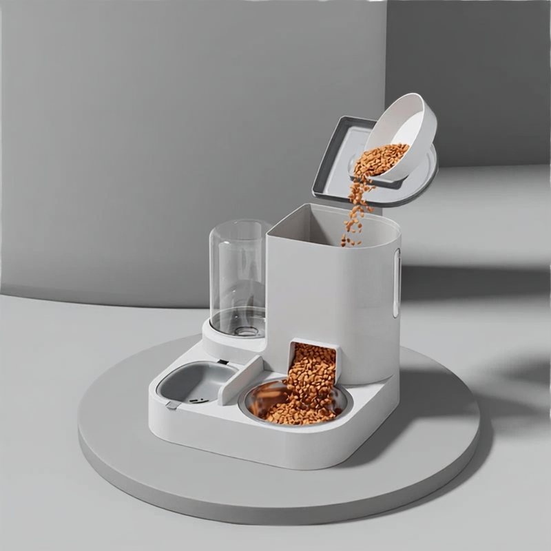 Pet Food Water Feeder Station