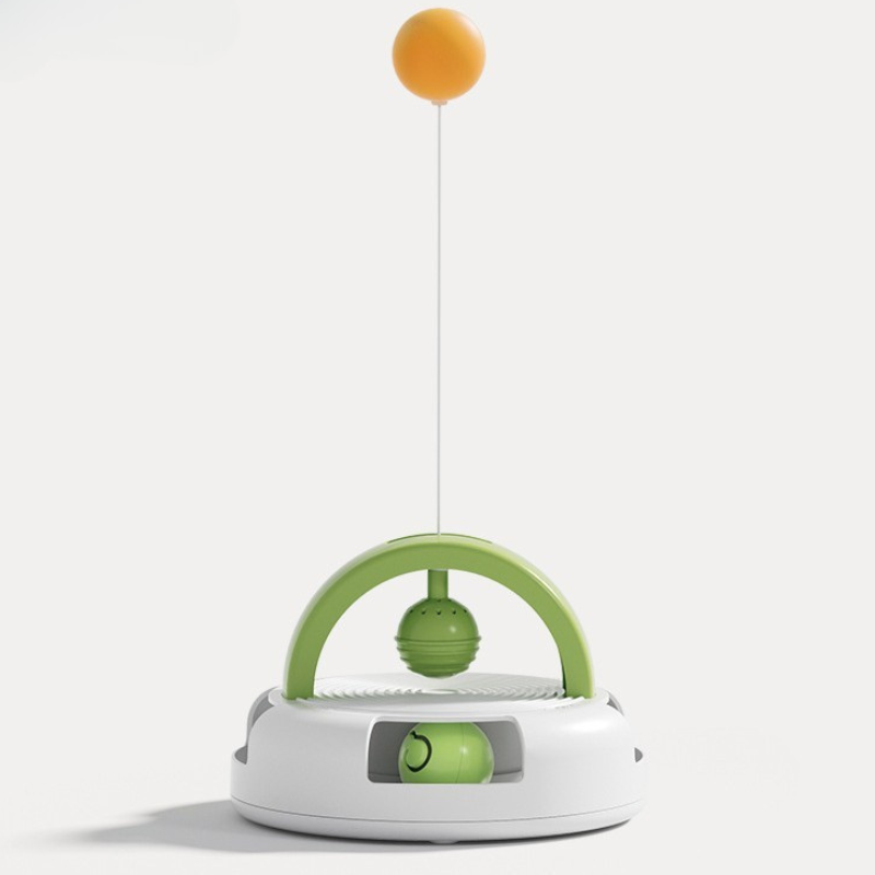 Interactive Cat Toy With Rolling Ball And Teasing Stick