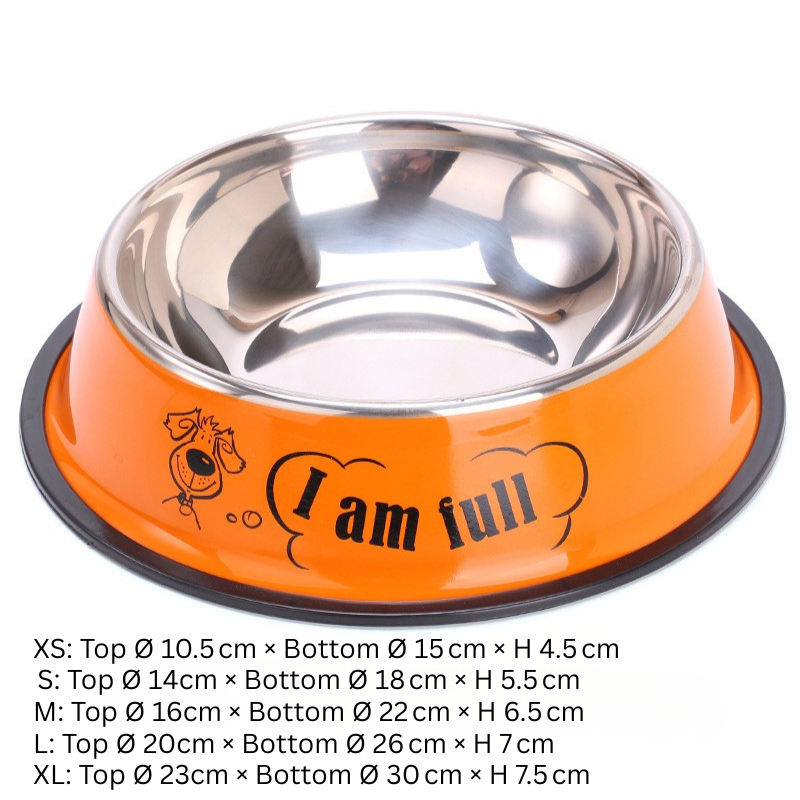 Stainless Steel Non-Slip Pet Food Bowl For Cats And Dogs