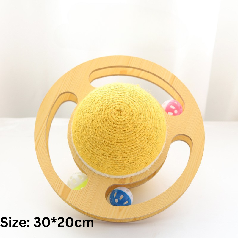 Interactive Cat Scratching Ball Rolling Track Design