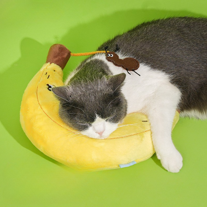 Plush Banana Pillow Toy Cats Dogs