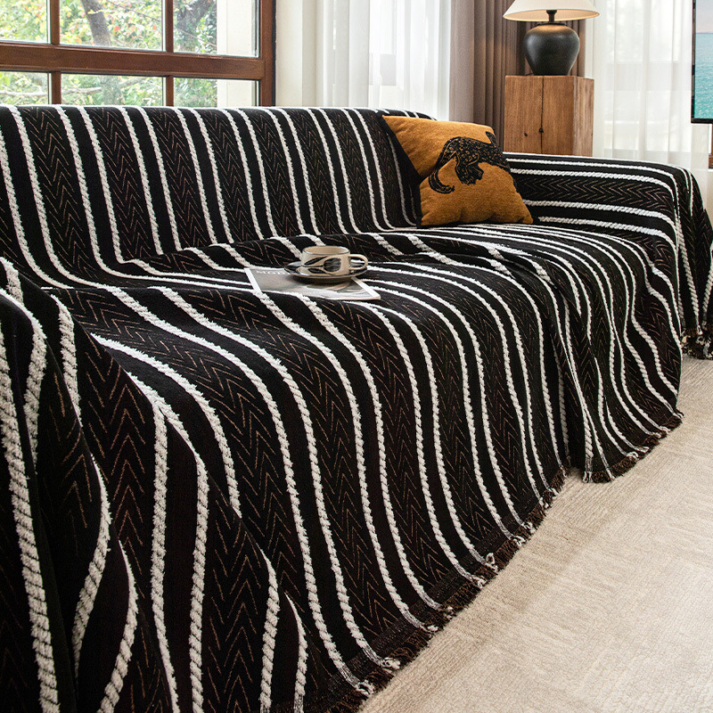 Modern Mid Century Chenille Sofa Cover Protective Couch Slipcover