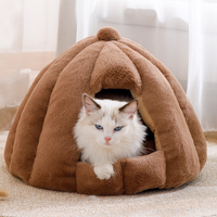 Plush Dome Cat Bed Warm Indoor Sleeping Cave