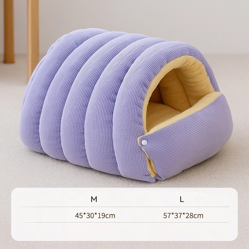 Cozy Tunnel Cat Bed Soft Warm Sleeping Cave For Cats And Small Pets