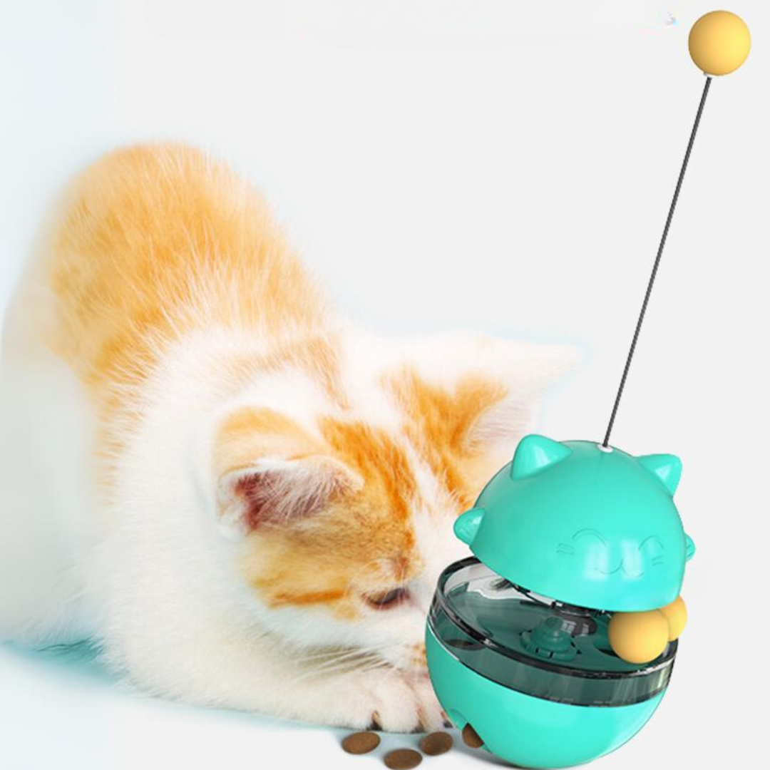 Jouet distributeur de friandises interactif pour chat