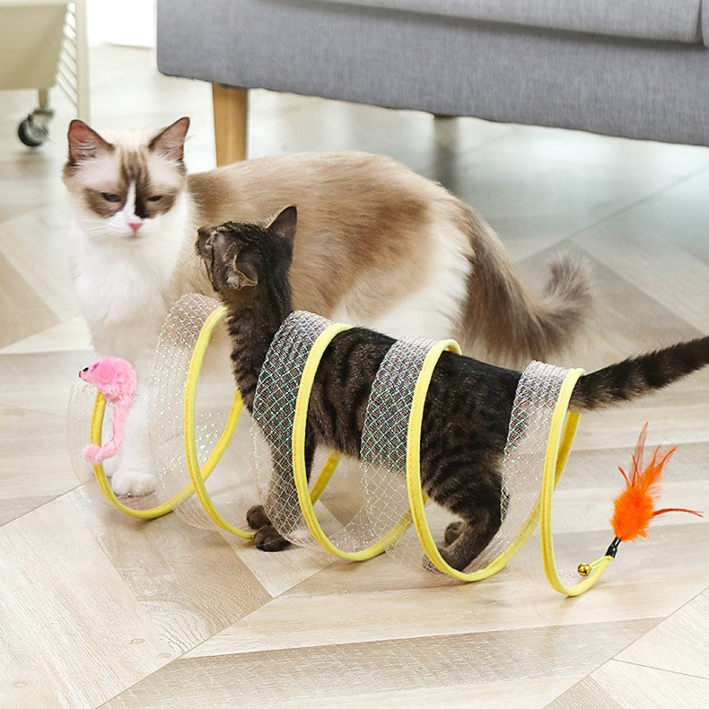Cat Pets Toys Foldable Kitten Play Tunnel