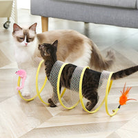 Gato animais de estimação brinquedos dobrável túnel de brincar para gatinhos
