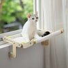 Cama hamaca colgante de madera con percha para ventana de gato
