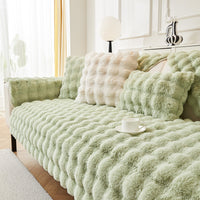 Winter Plush Sofa Cover Non-Slip Couch Protector