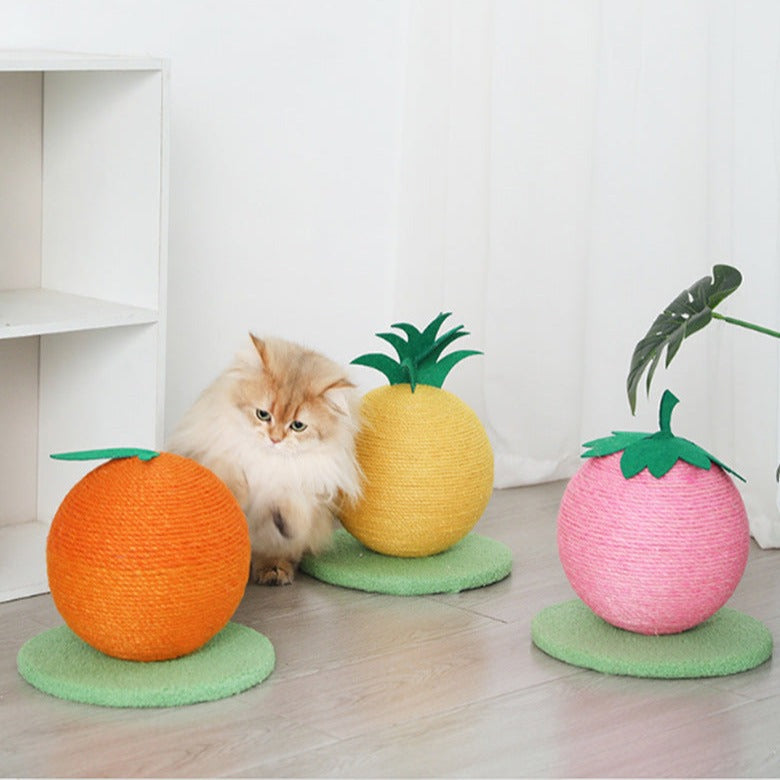 View of Sisal Ball Cat Scratching Post Cat Toys – Pawpycup