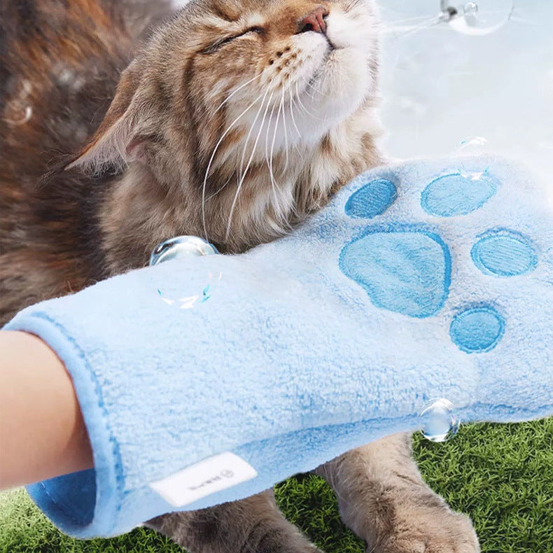 Pet Towel Gloves Quick-Drying Absorbent Cat Bath Towel